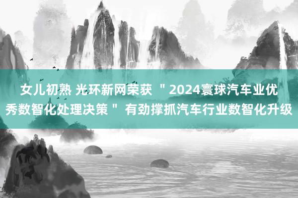 女儿初熟 光环新网荣获 ＂2024寰球汽车业优秀数智化处理决策＂ 有劲撑抓汽车行业数智化升级