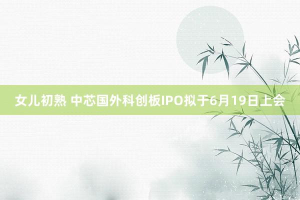 女儿初熟 中芯国外科创板IPO拟于6月19日上会