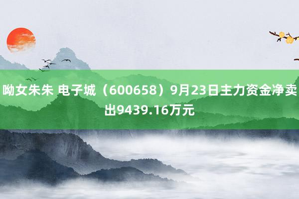 呦女朱朱 电子城（600658）9月23日主力资金净卖出9439.16万元