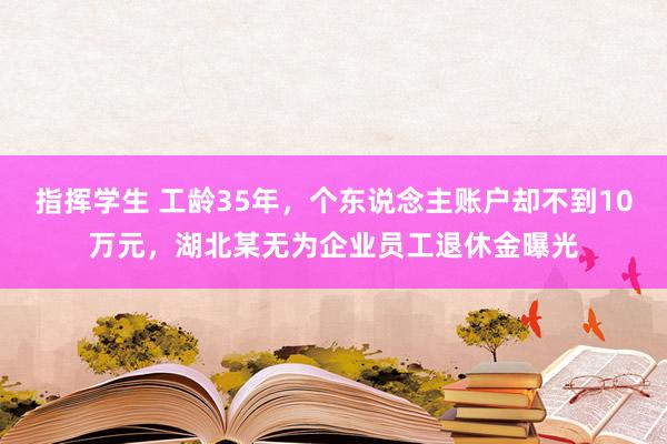 指挥学生 工龄35年，个东说念主账户却不到10万元，湖北某无为企业员工退休金曝光