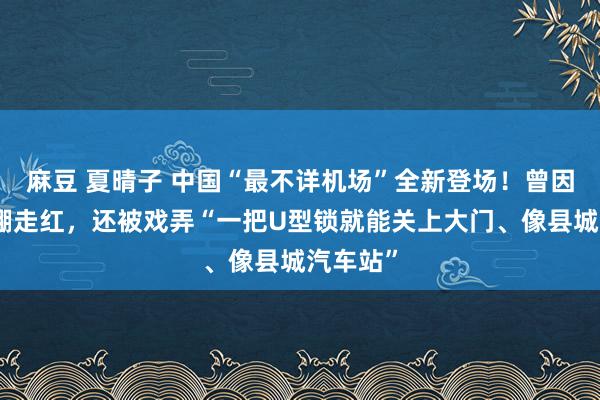 麻豆 夏晴子 中国“最不详机场”全新登场！曾因候机大棚走红，还被戏弄“一把U型锁就能关上大门、像县城汽车站”