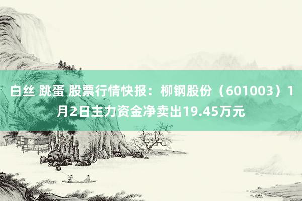 白丝 跳蛋 股票行情快报：柳钢股份（601003）1月2日主力资金净卖出19.45万元